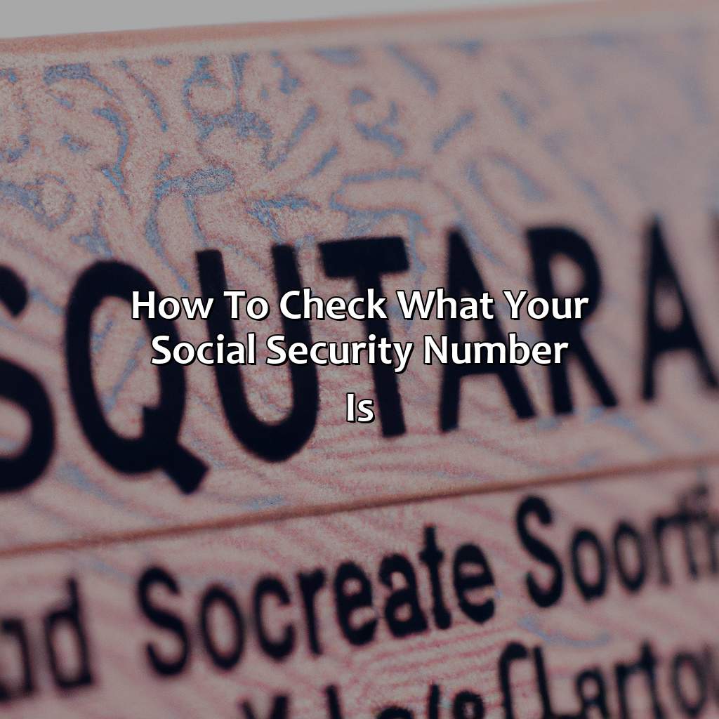 How To Check What Your Social Security Number Is?