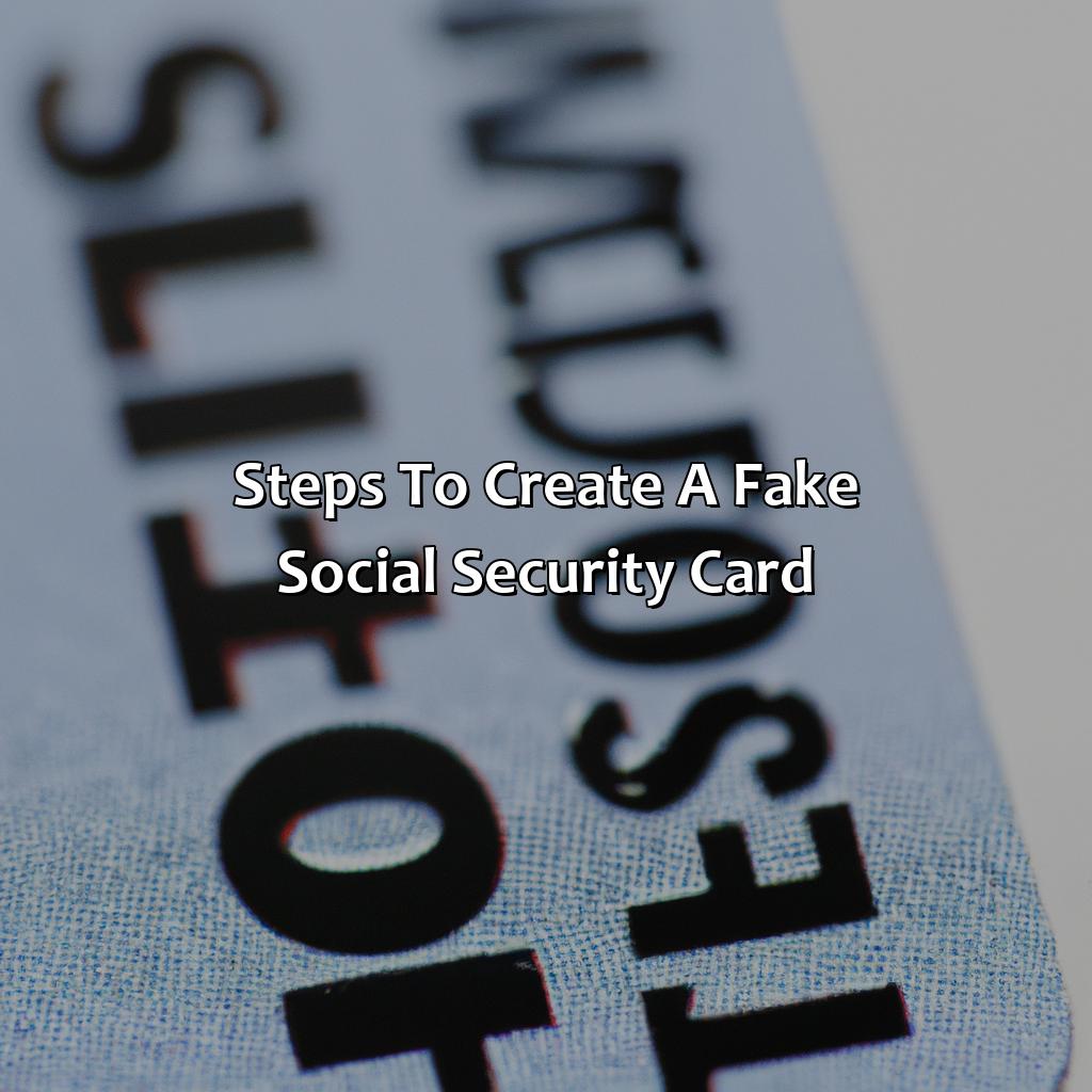 Steps to Create a Fake Social Security Card-how to create a fake social security card?, 