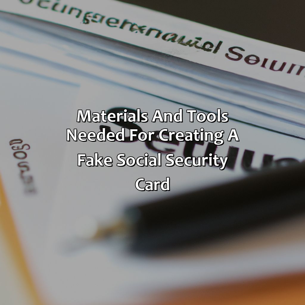 Materials and Tools Needed for Creating a Fake Social Security Card-how to create a fake social security card?, 