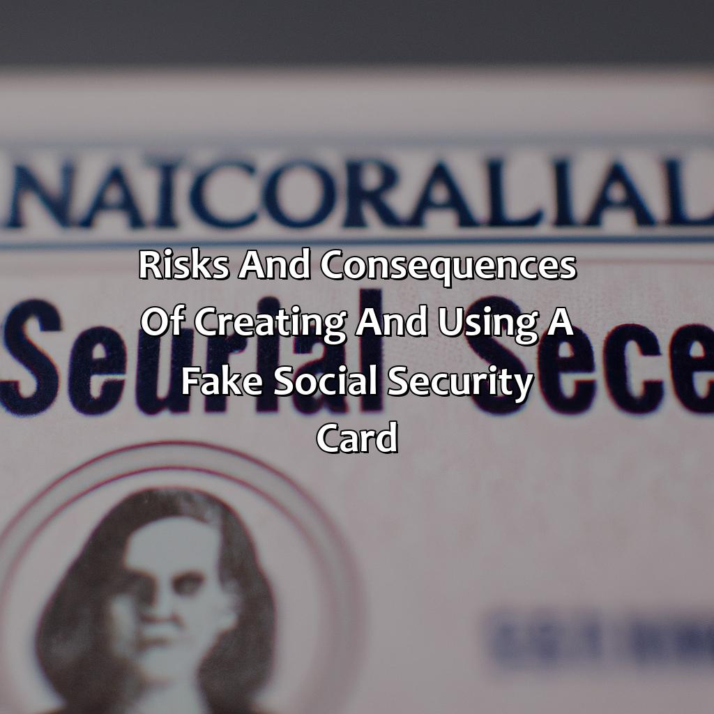 Risks and Consequences of Creating and Using a Fake Social Security Card-how to create a fake social security card?, 