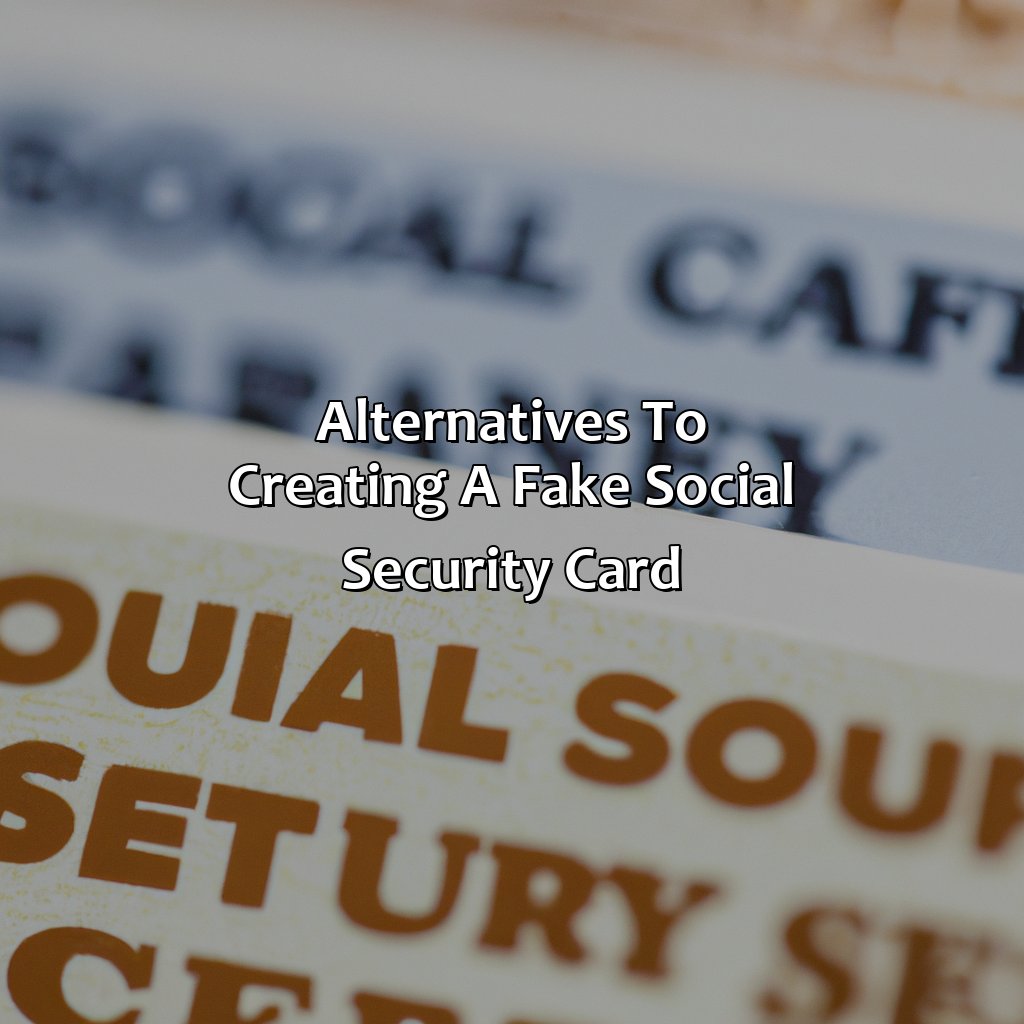 Alternatives to Creating a Fake Social Security Card-how to create a fake social security card?, 