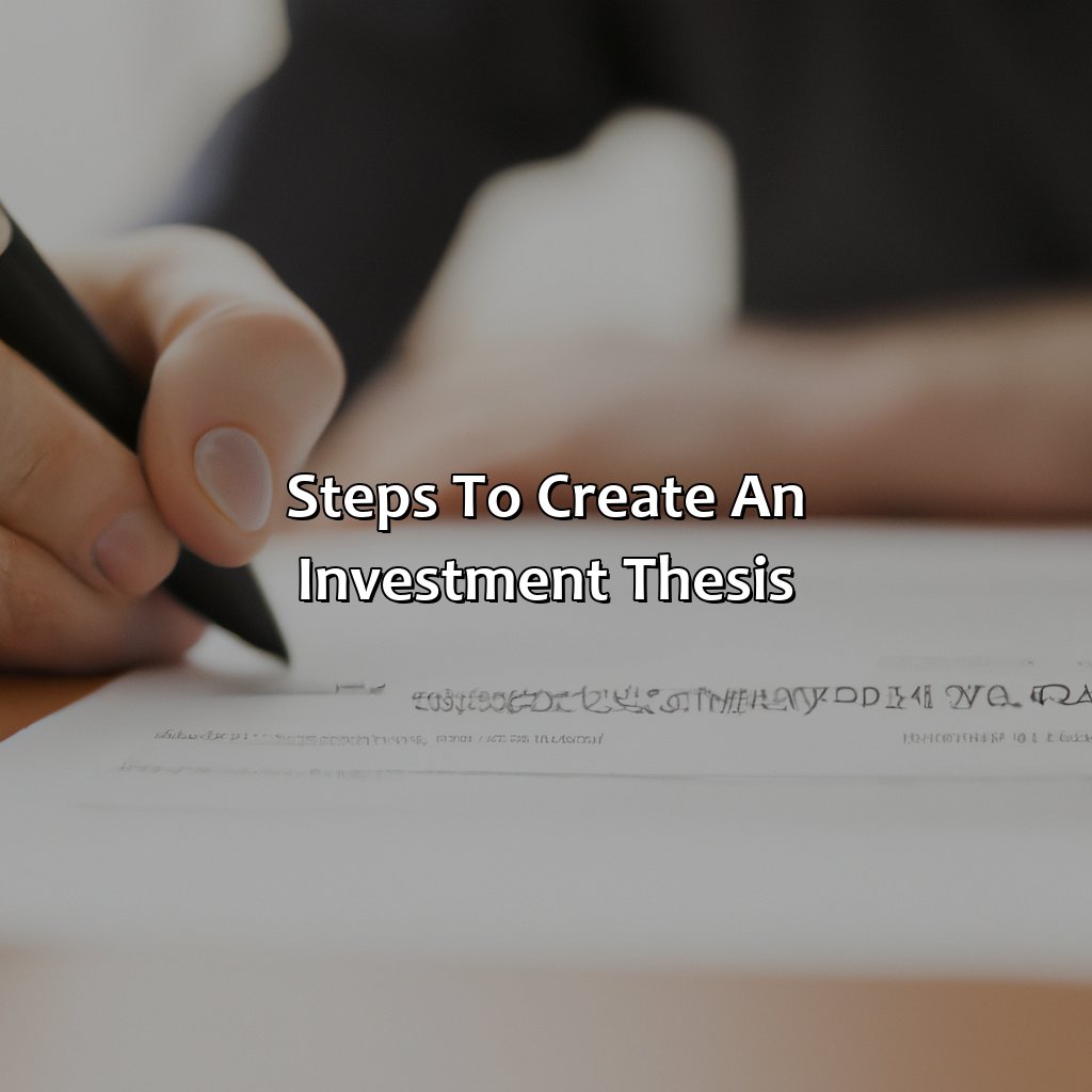 Steps to Create an Investment Thesis-how to create an investment thesis?, 