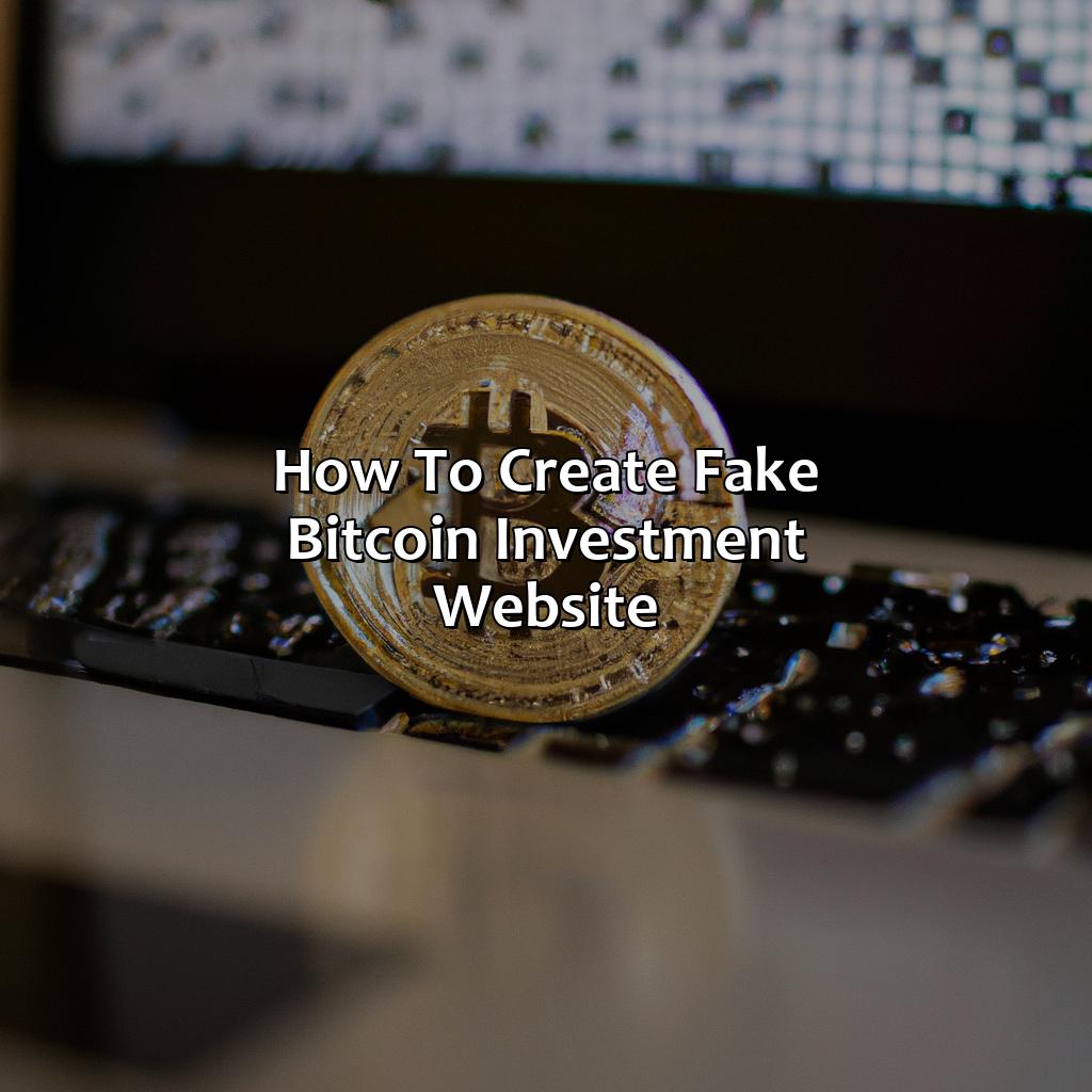 How To Create Fake Bitcoin Investment Website?