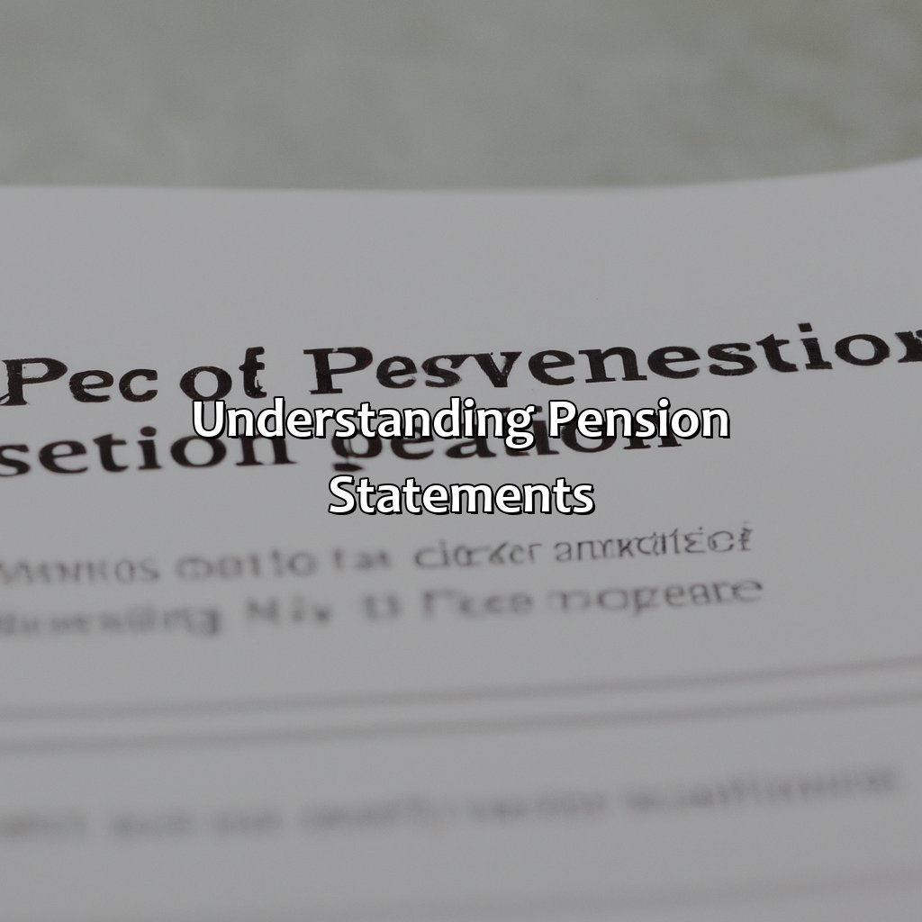 Understanding Pension Statements-how to find out your pension?, 