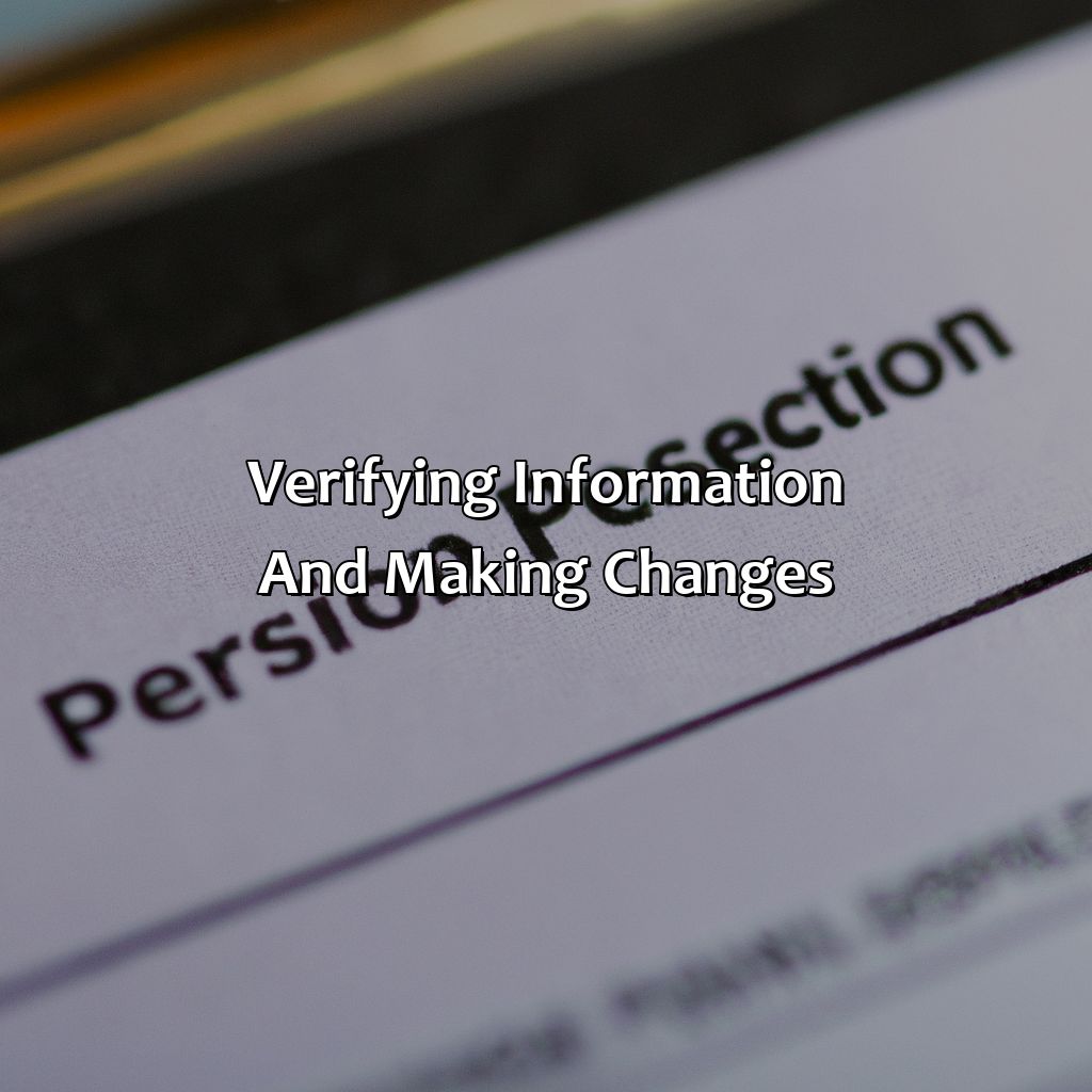 Verifying Information and Making Changes-how to get a pension award letter?, 