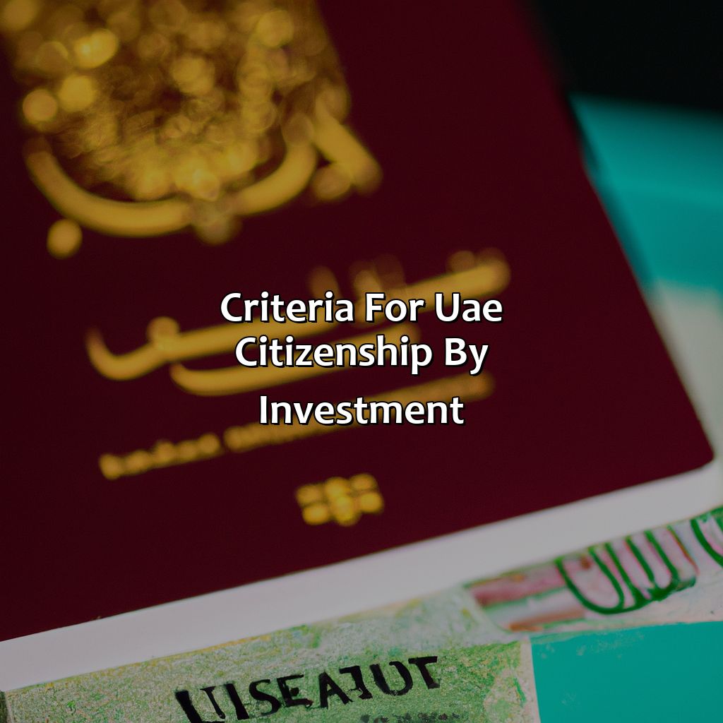 Criteria for UAE Citizenship by Investment-how to get uae citizenship by investment?, 