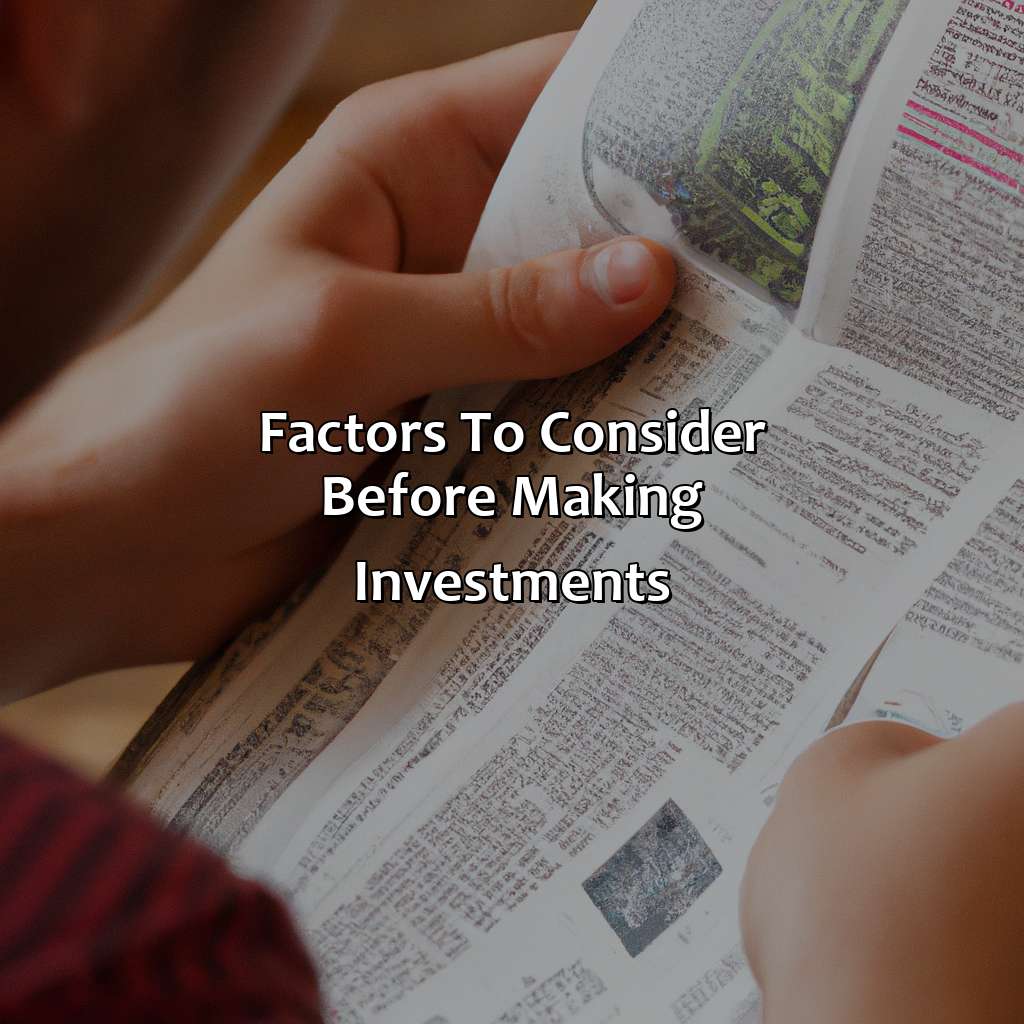 Factors to consider before making investments-how to make smart investment decisions?, 