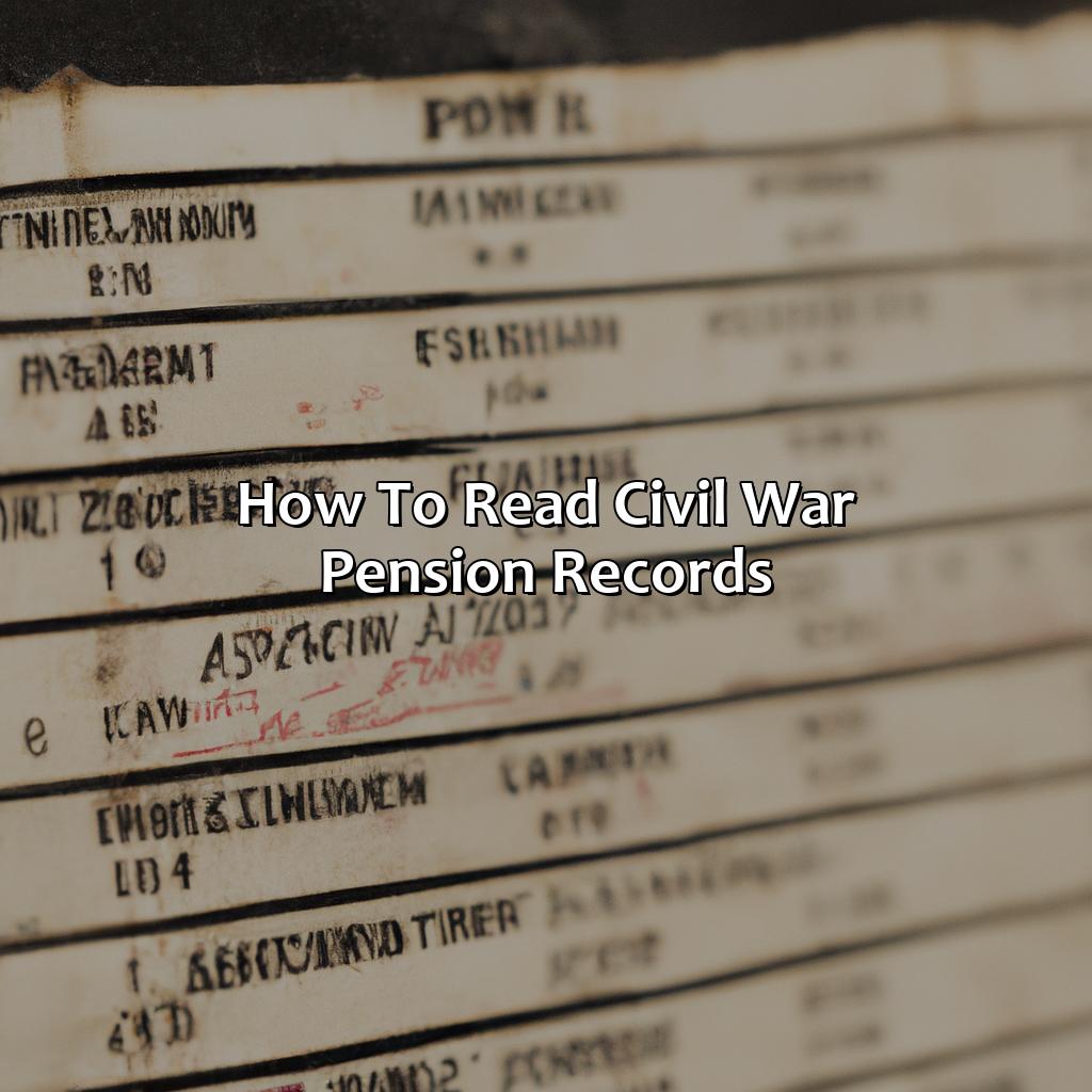 How To Read Civil War Pension Records?