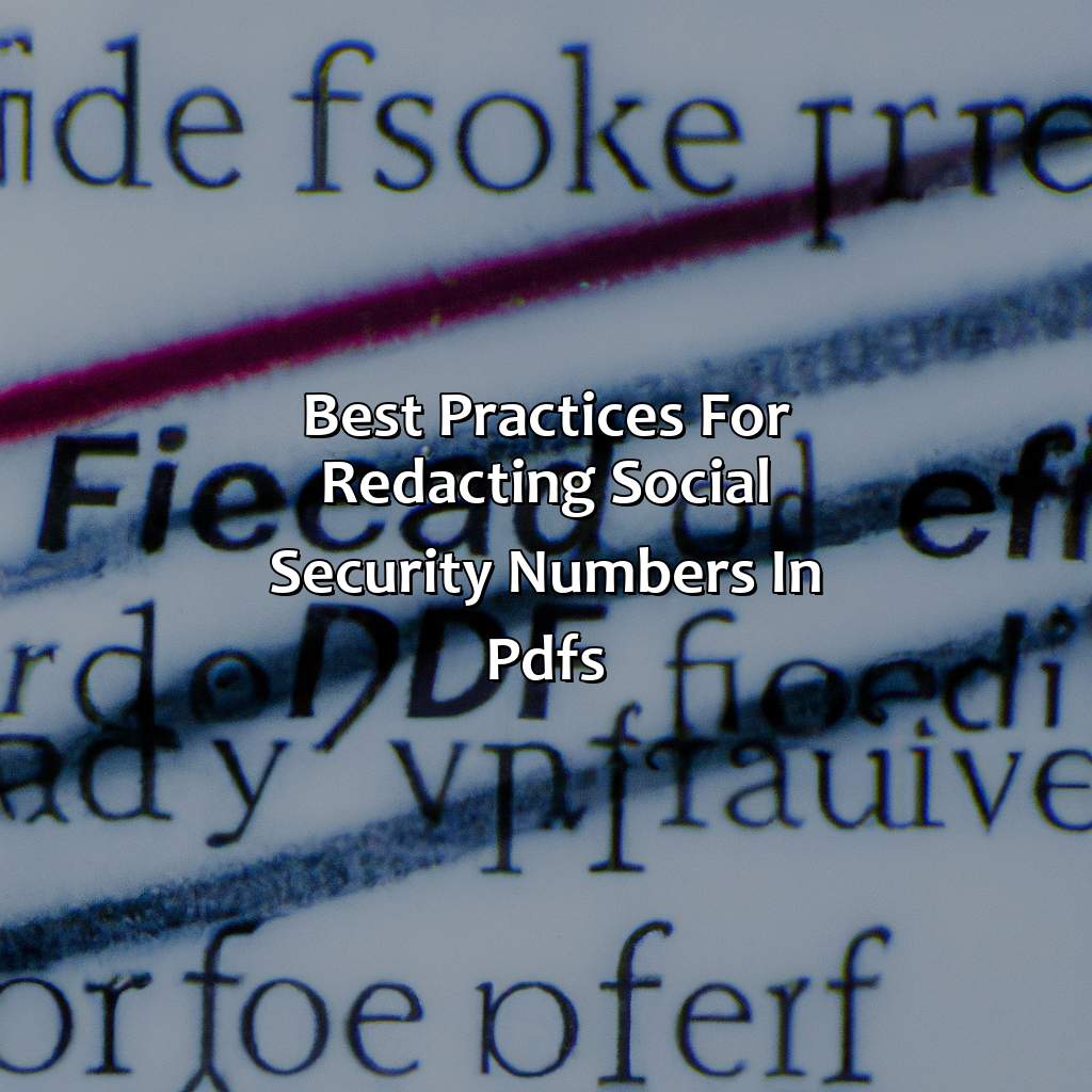 Best Practices for Redacting Social Security Numbers in PDFs-how to redact social security numbers in pdf?, 