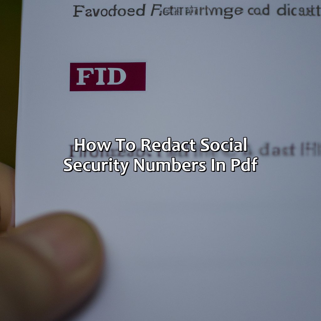 How To Redact Social Security Numbers In Pdf?