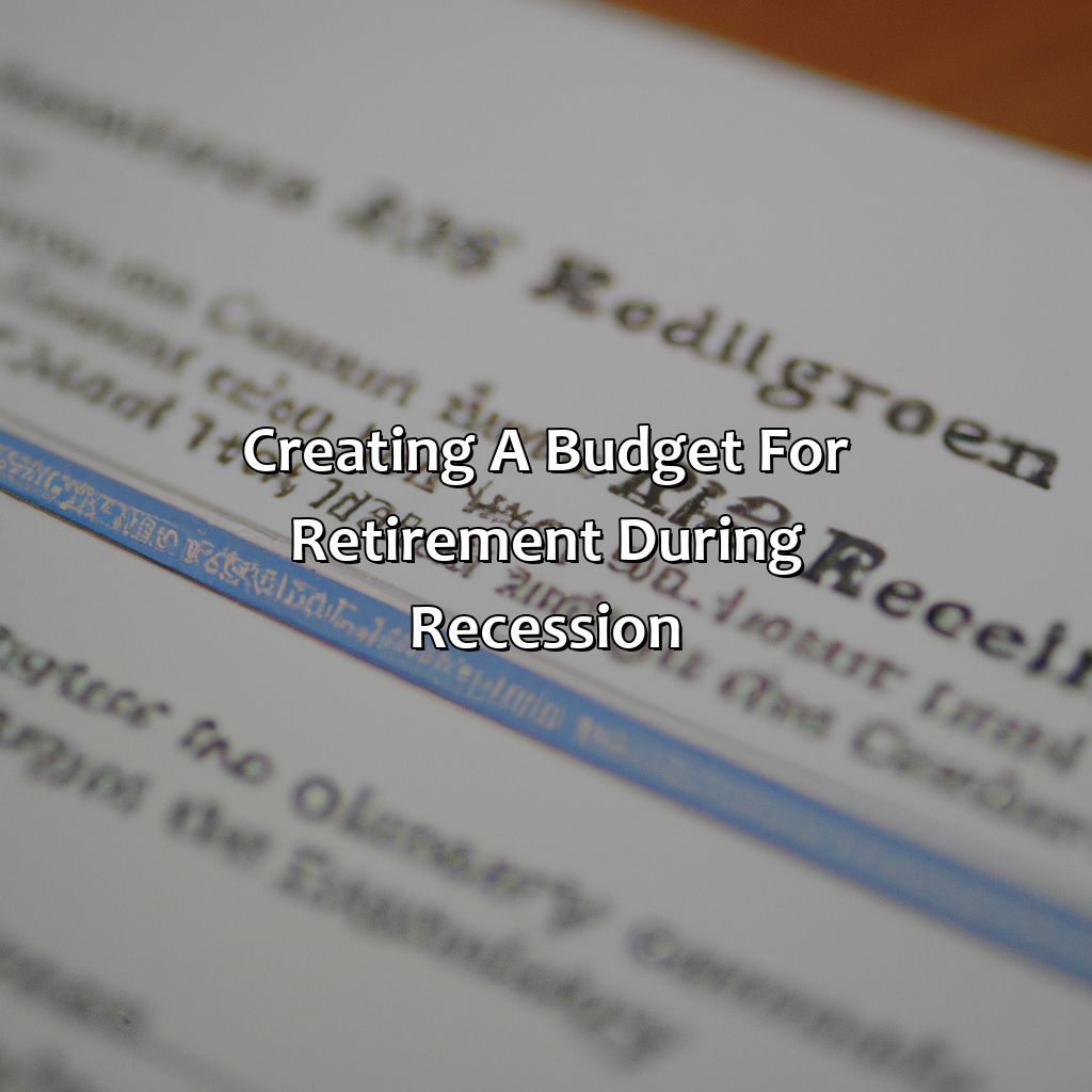 Creating a budget for retirement during recession-how to survive a recession in retirement?, 