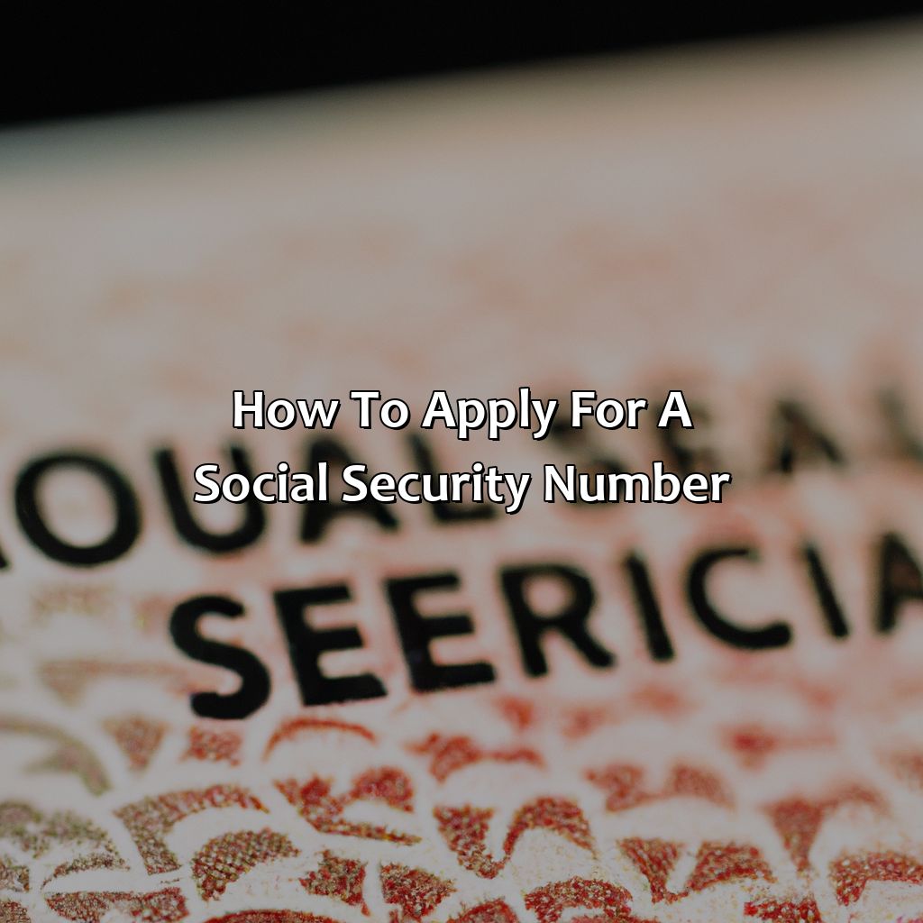 How to Apply for a Social Security Number-how to use social security number?, 