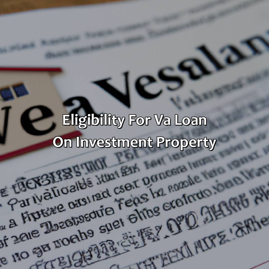 Eligibility for VA loan on Investment Property-how to use va loan for investment property?, 