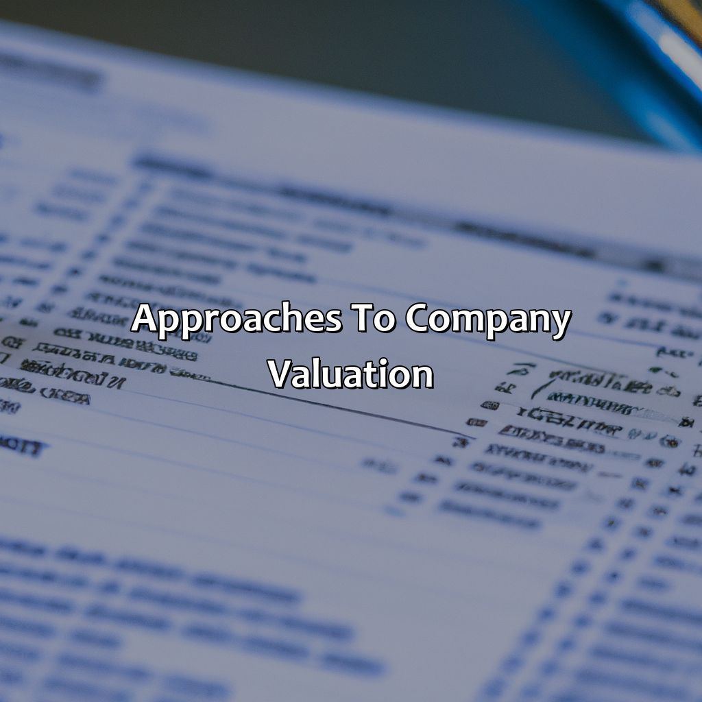 Approaches to Company Valuation-how to value a company investment banking?, 