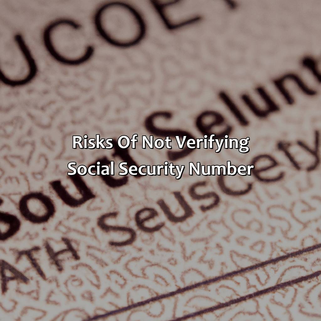 Risks of not verifying social security number-how to verify someone