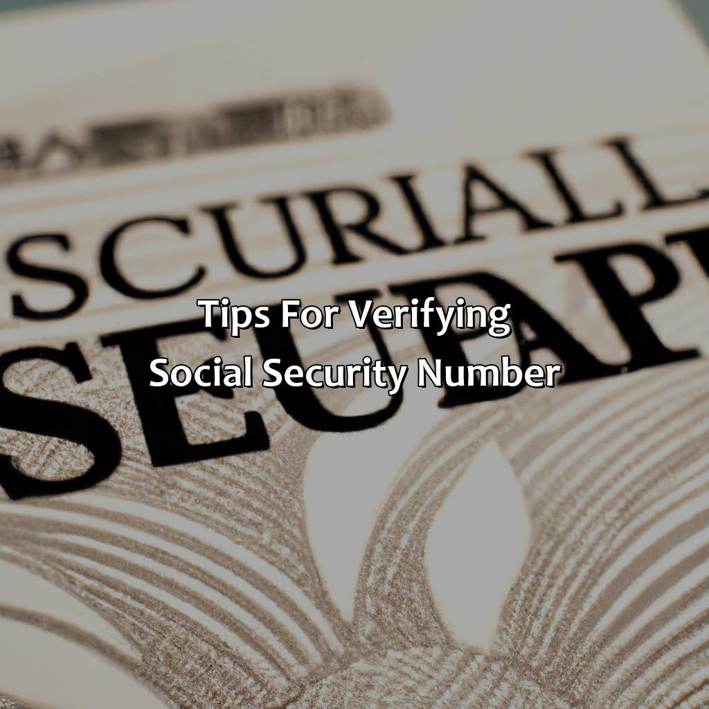 Tips for verifying social security number-how to verify someone