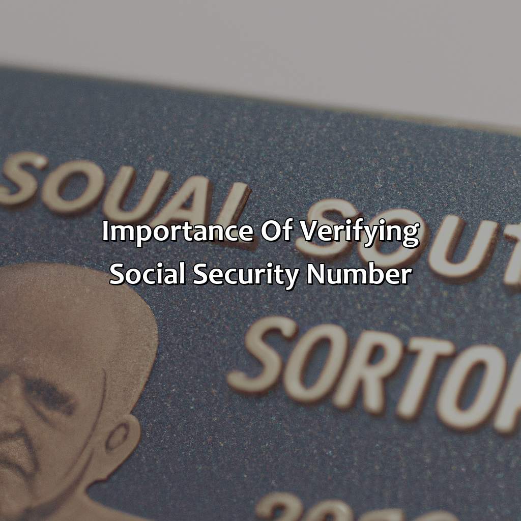 Importance of verifying social security number-how to verify someone