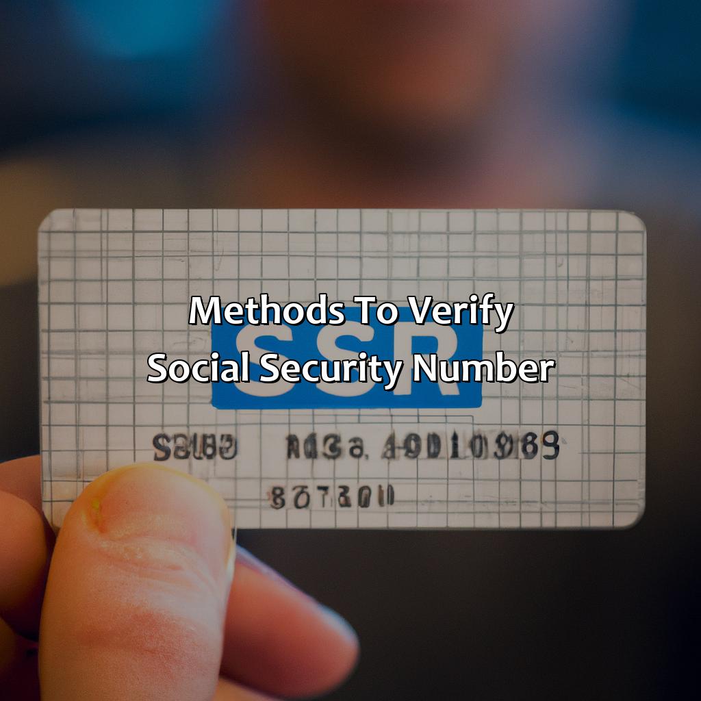 Methods to verify social security number-how to verify someone