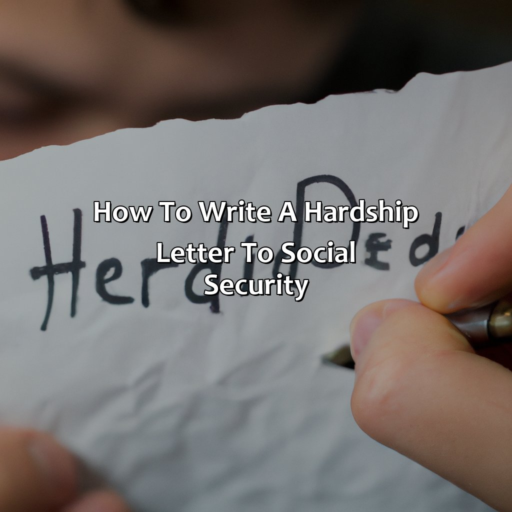 How To Write A Hardship Letter To Social Security?