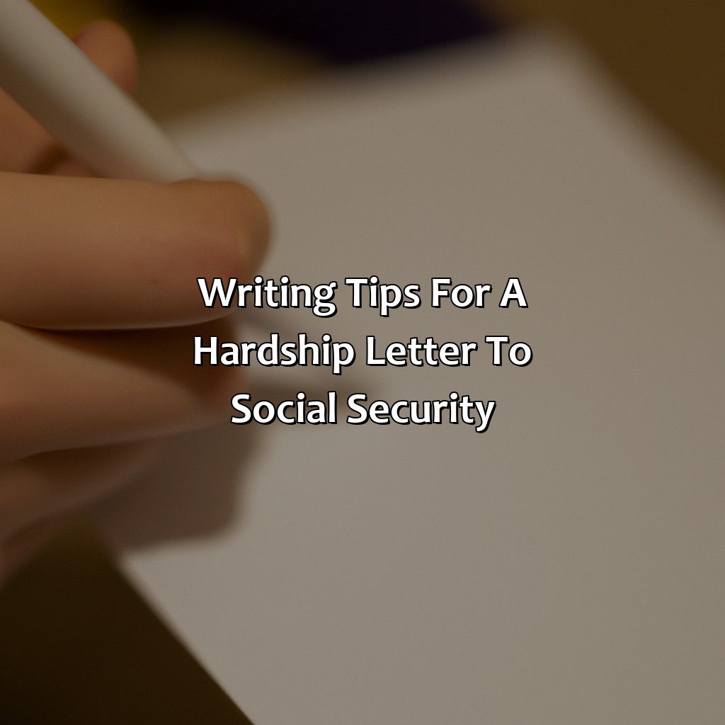 Writing Tips for a Hardship Letter to Social Security-how to write a hardship letter to social security?, 