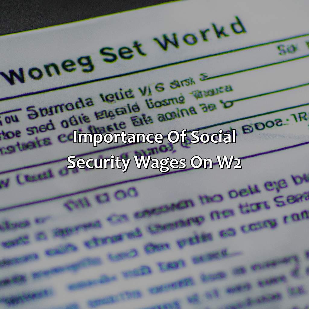 Importance of Social Security Wages on W2-what are social security wages on w2?, 