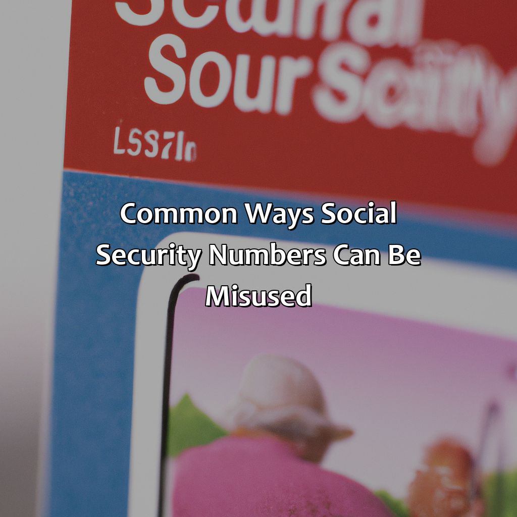 Common ways Social Security numbers can be misused:-what can someone do with your social security?, 