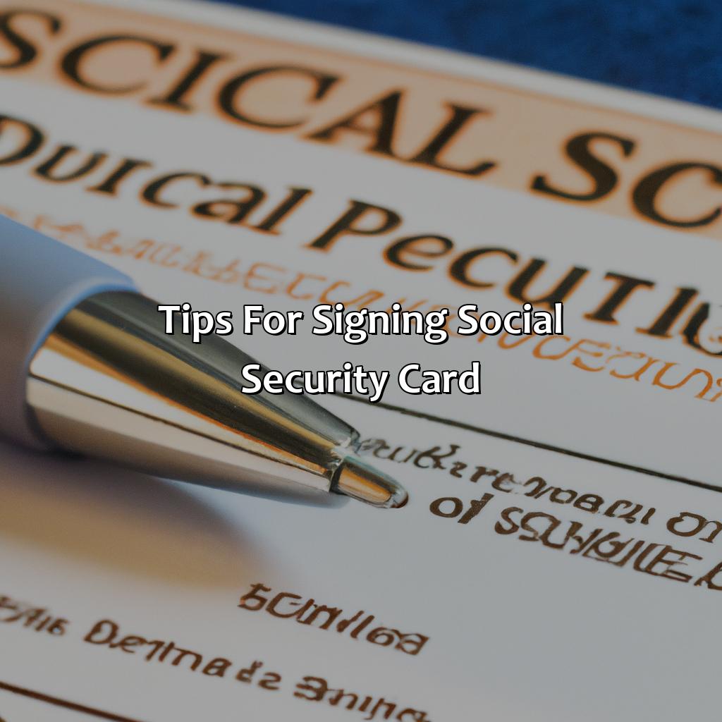 Tips for signing Social Security Card-what color pen to sign social security card?, 