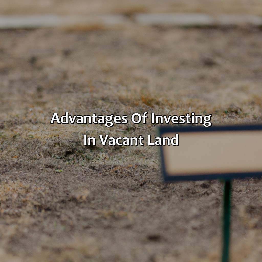 Advantages of investing in vacant land-what do investors call an investment in vacant land?, 