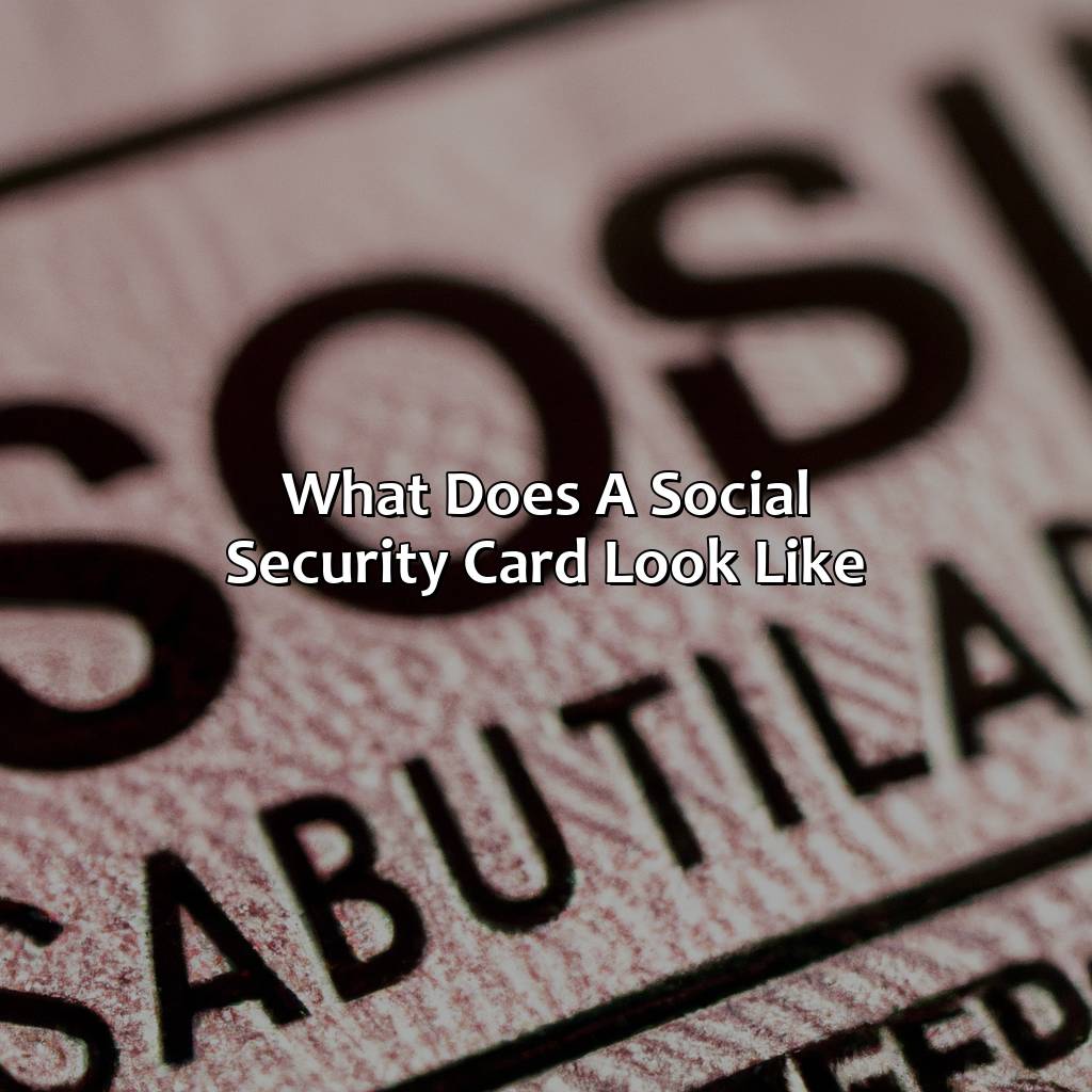 What Does A Social Security Card Look Like?