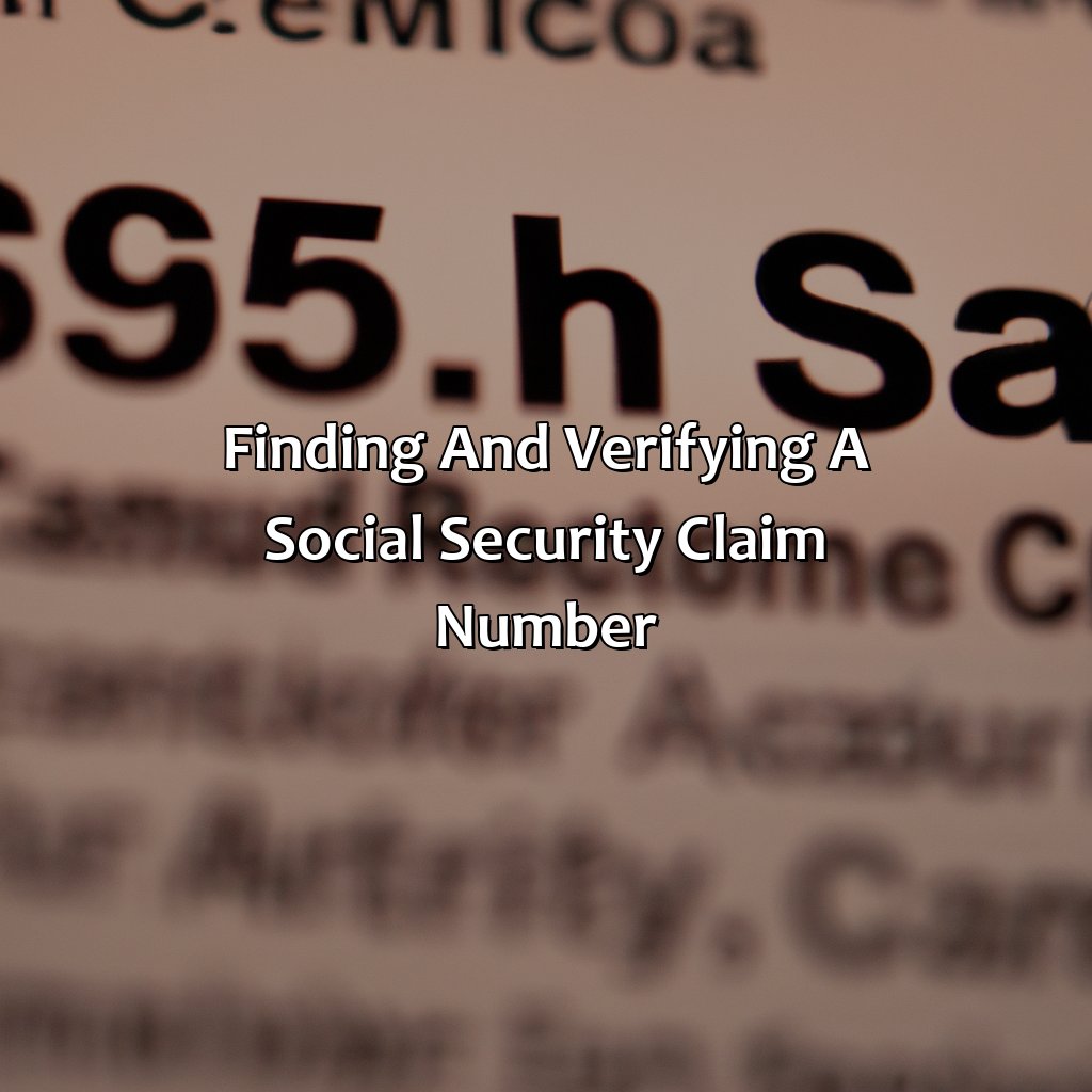 Finding and Verifying a Social Security Claim Number-what does a social security claim number look like?, 