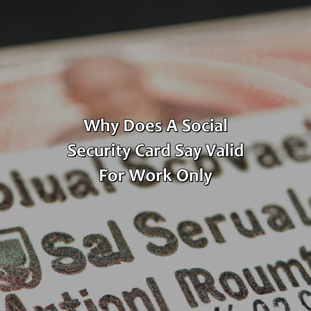 Why Does a Social Security Card Say 