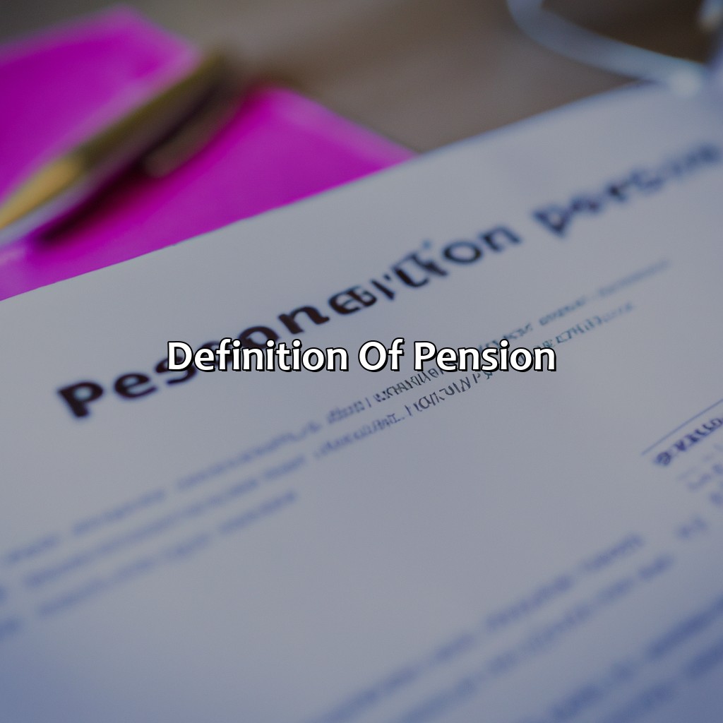 Definition of pension-what does pension mean in french?, 