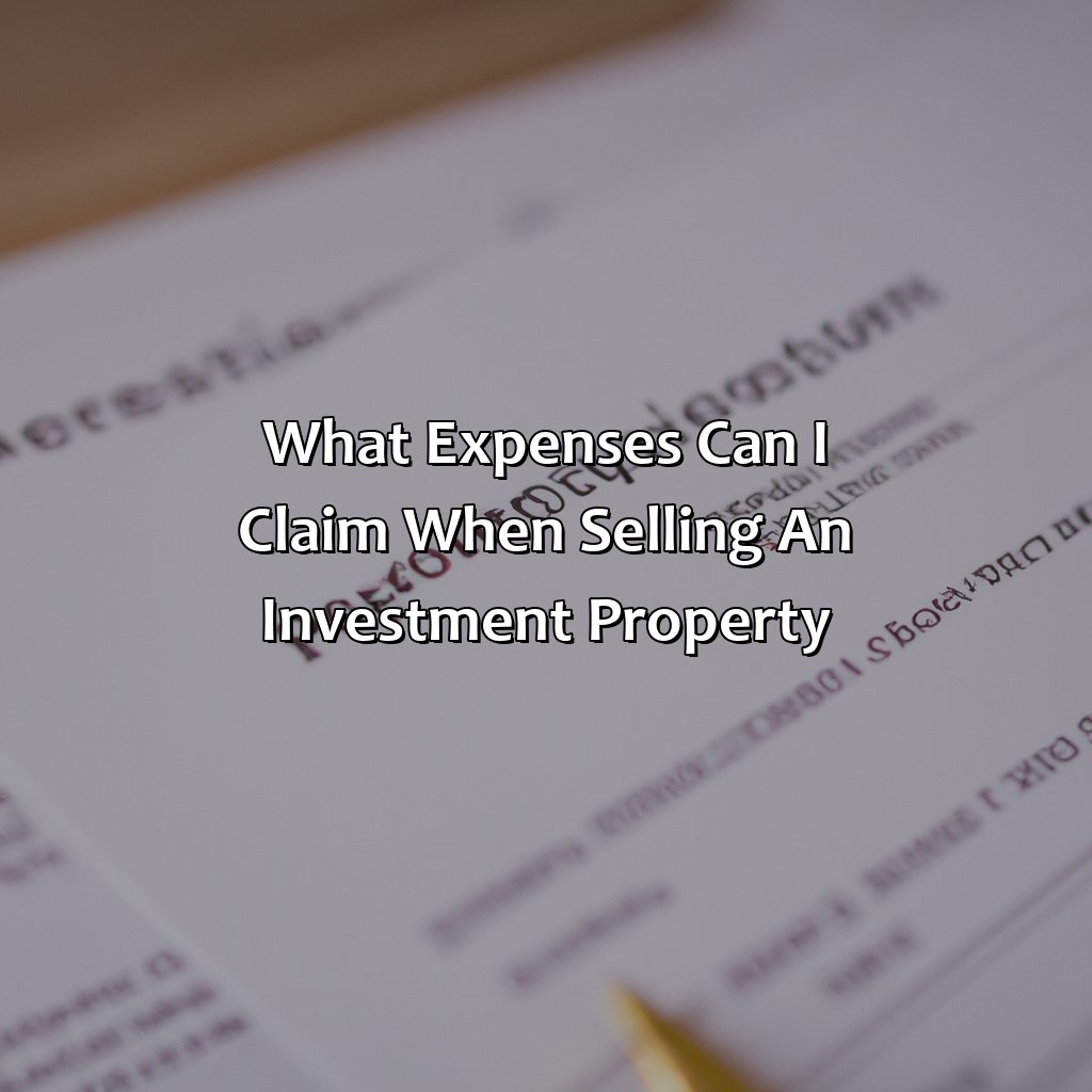 What Expenses Can I Claim When Selling An Investment Property Retire 