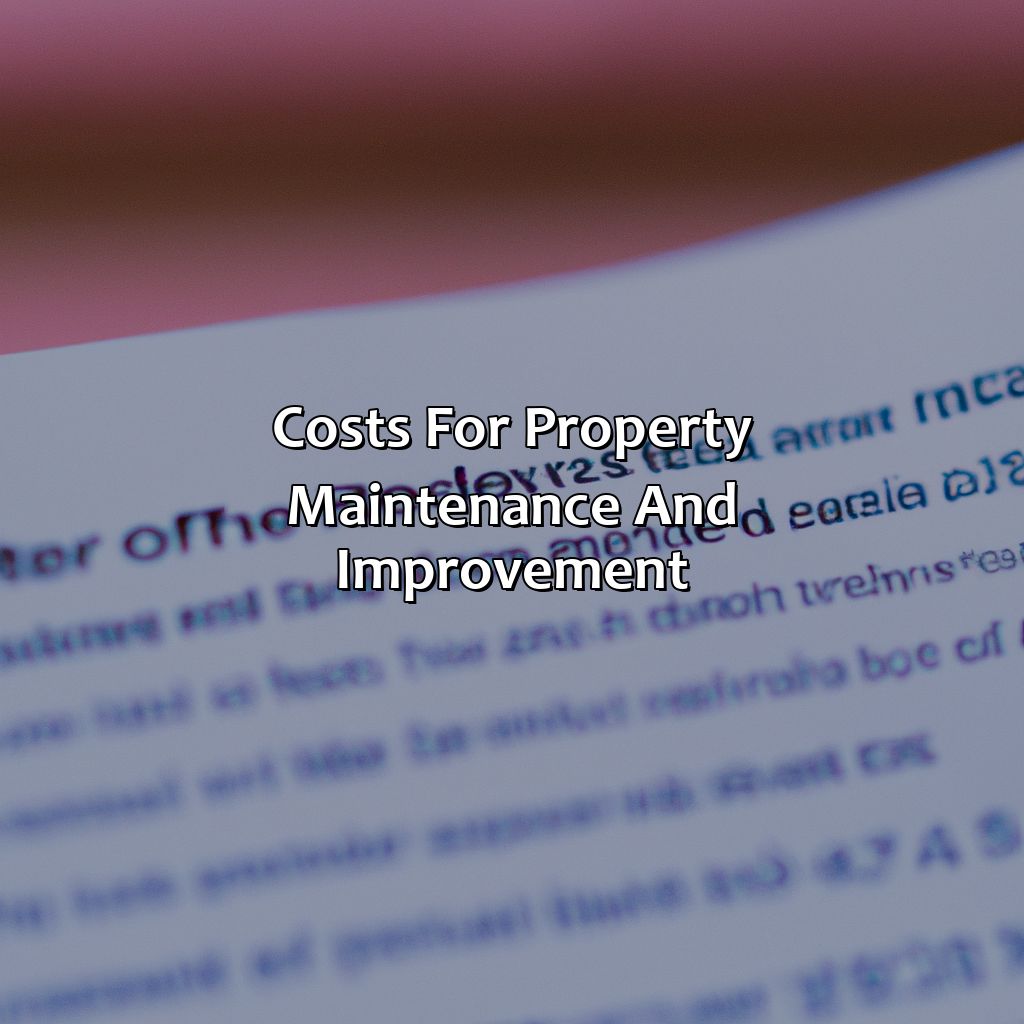 Costs for Property Maintenance and Improvement-what expenses can i claim when selling an investment property?, 