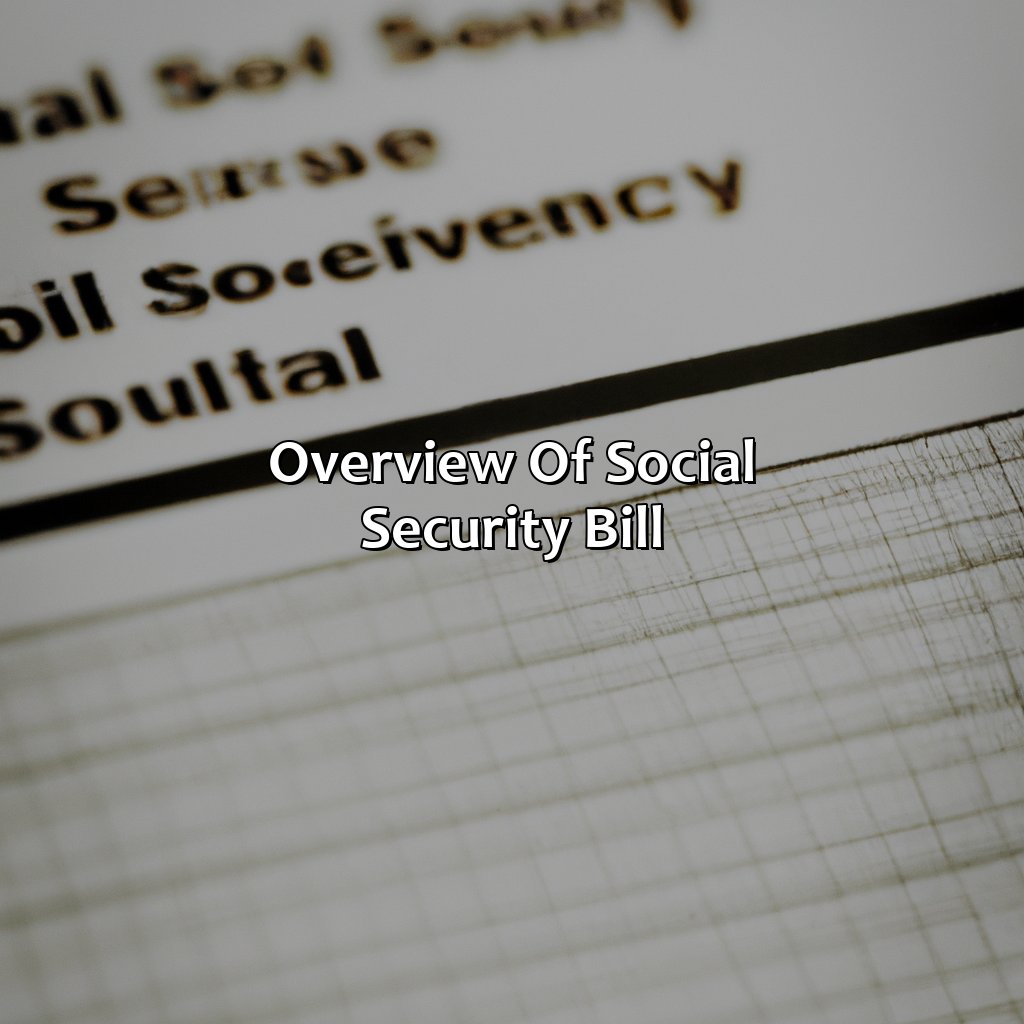 Overview of Social Security Bill-what four programs are included in the social security bill?, 