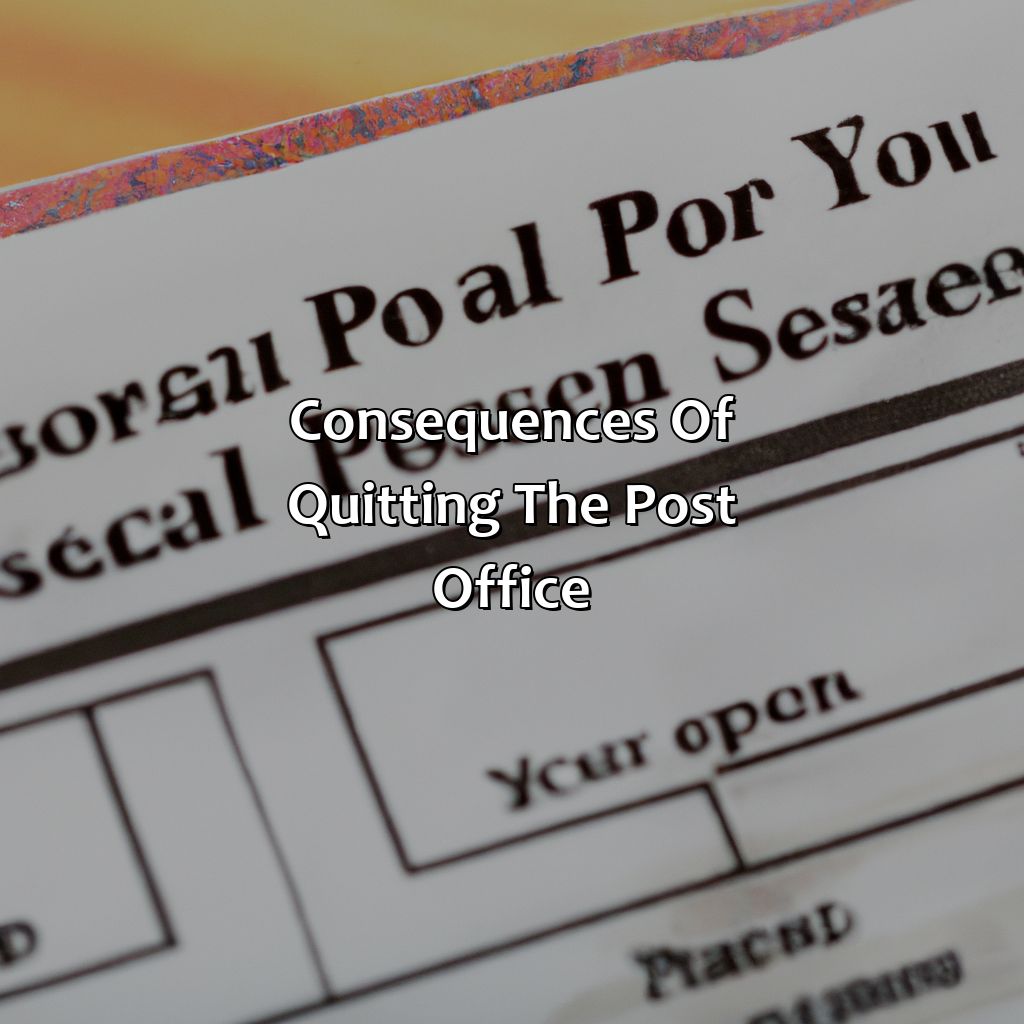 Consequences of Quitting the Post Office-what happens to my retirement if I quit the post office?, 