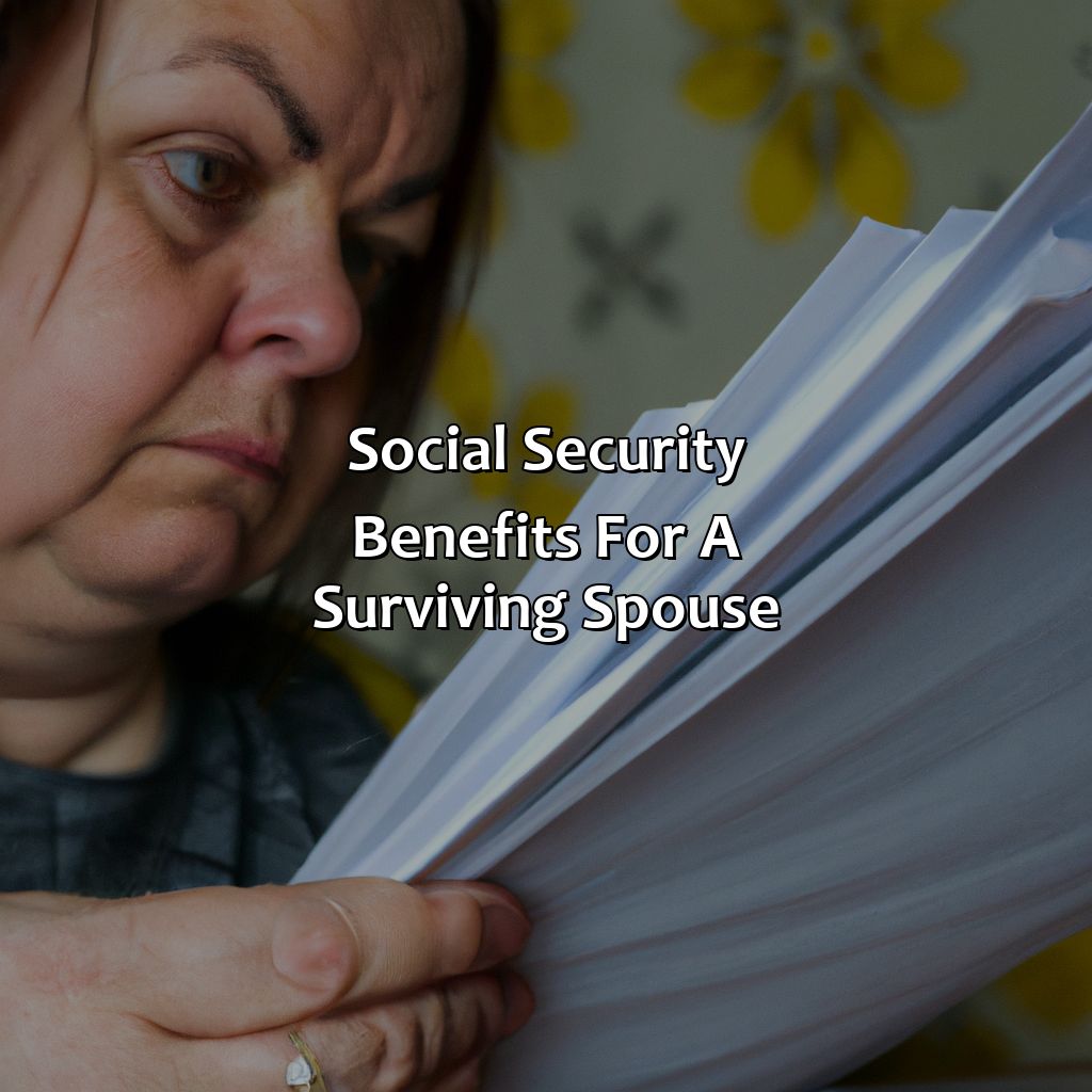 Social Security Benefits for a Surviving Spouse-what happens to social security when your spouse dies?, 