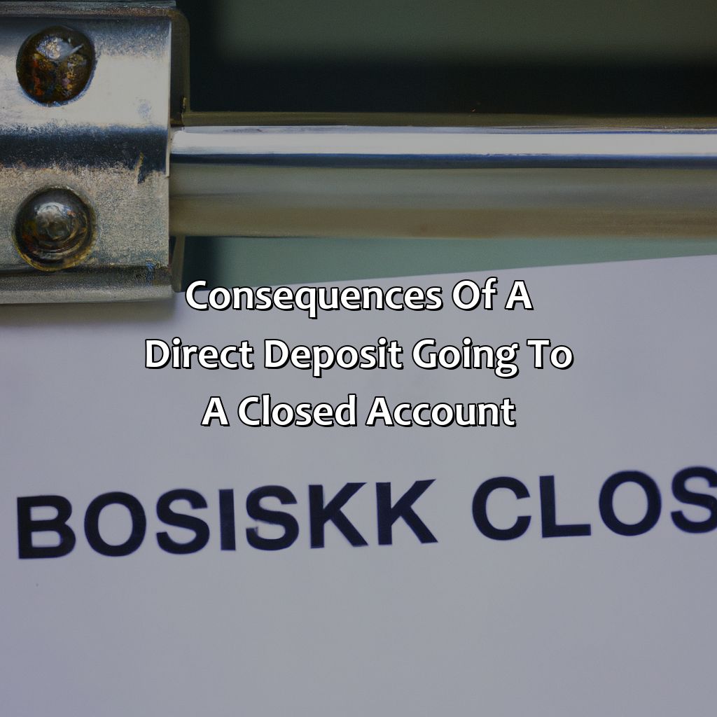 Consequences of a direct deposit going to a closed account-what happens when a social security direct deposit goes to a closed account?, 