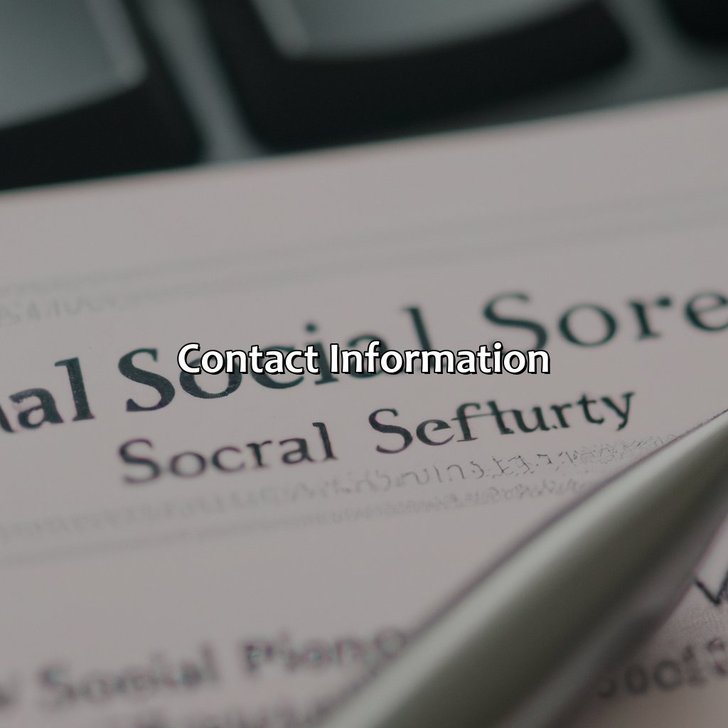 Contact Information-what information is on a social security application?, 