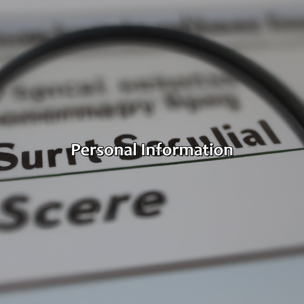 Personal Information-what information is on a social security application?, 