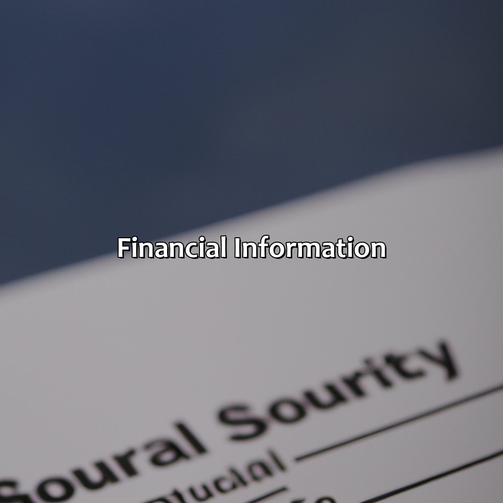 Financial Information-what information is on a social security application?, 