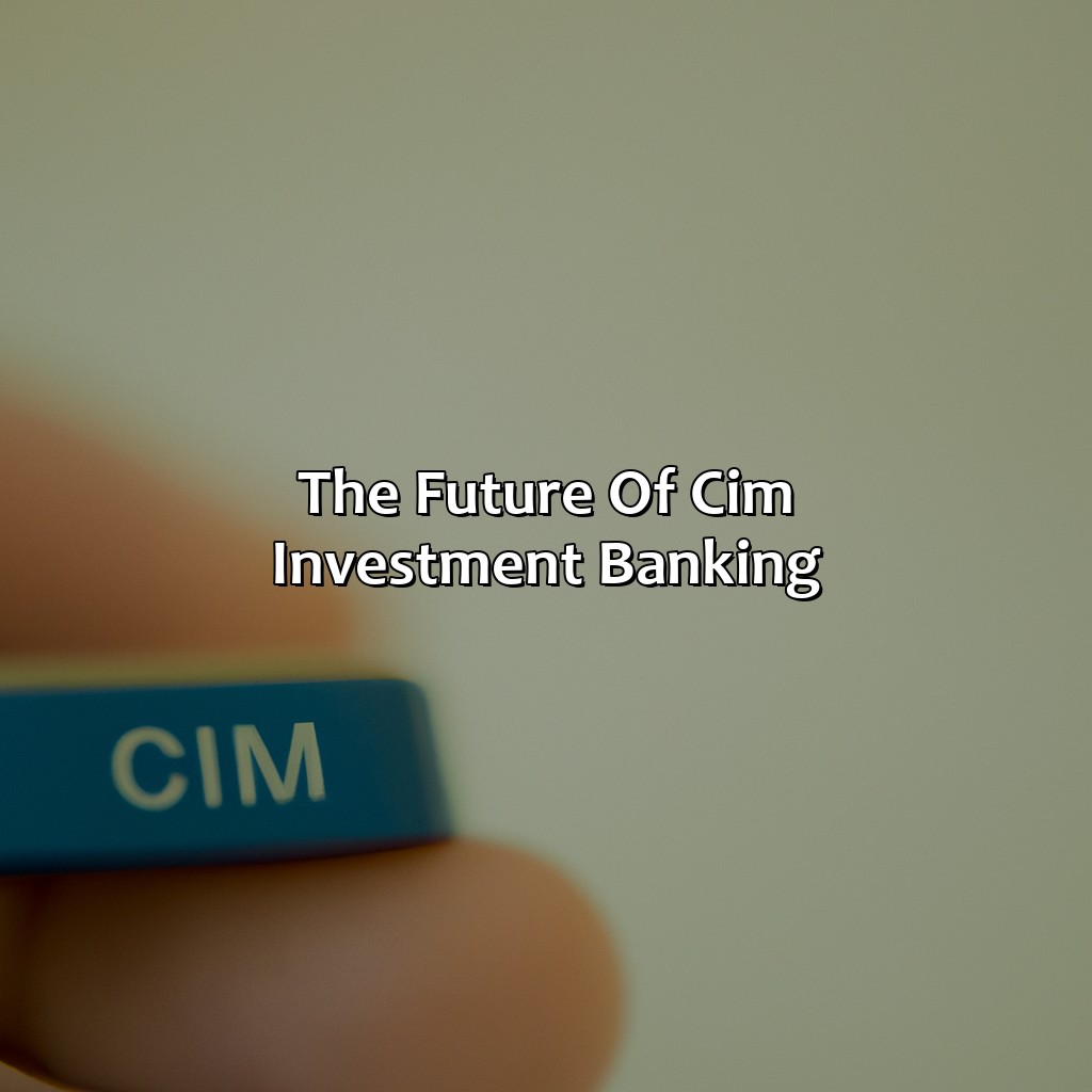 The Future of CIM Investment Banking-what is a cim investment banking?, 