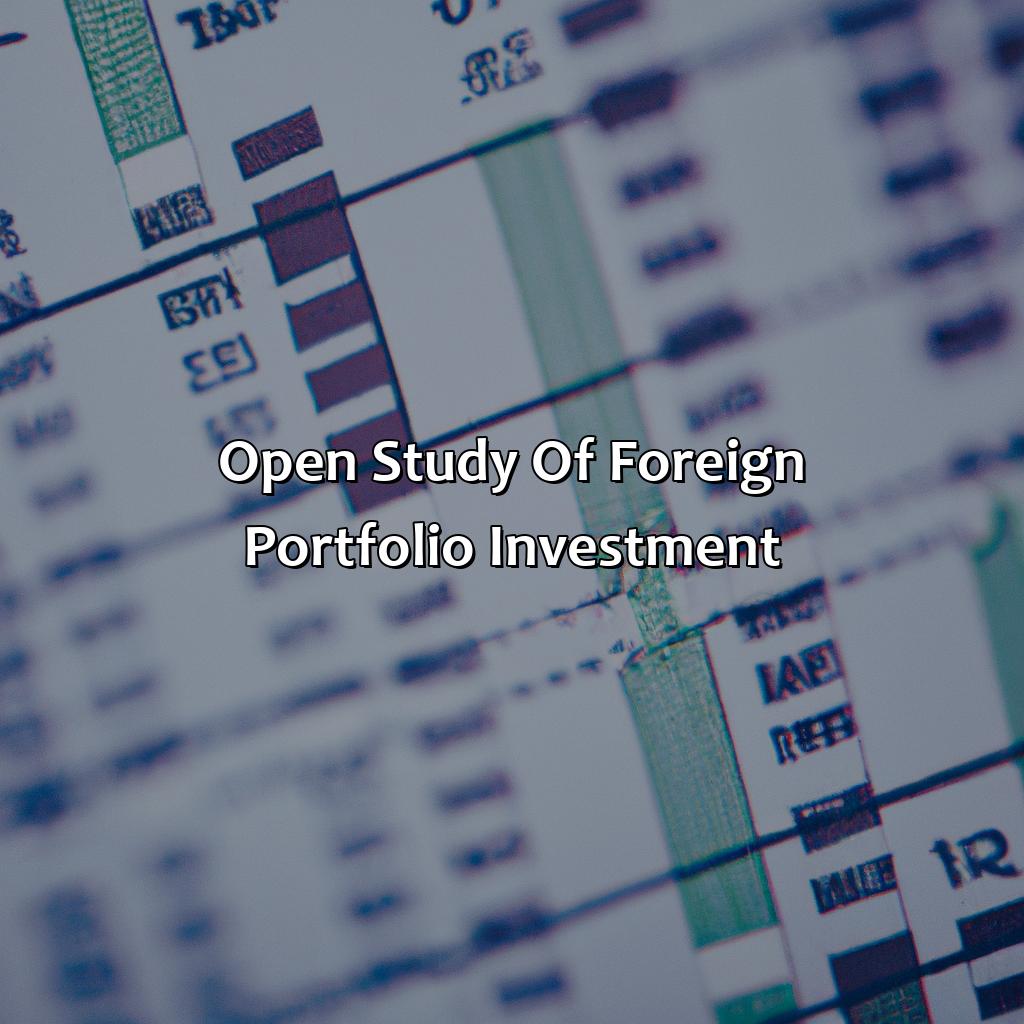 Open Study of Foreign Portfolio Investment-what is a foreign portfolio investment open study?, 