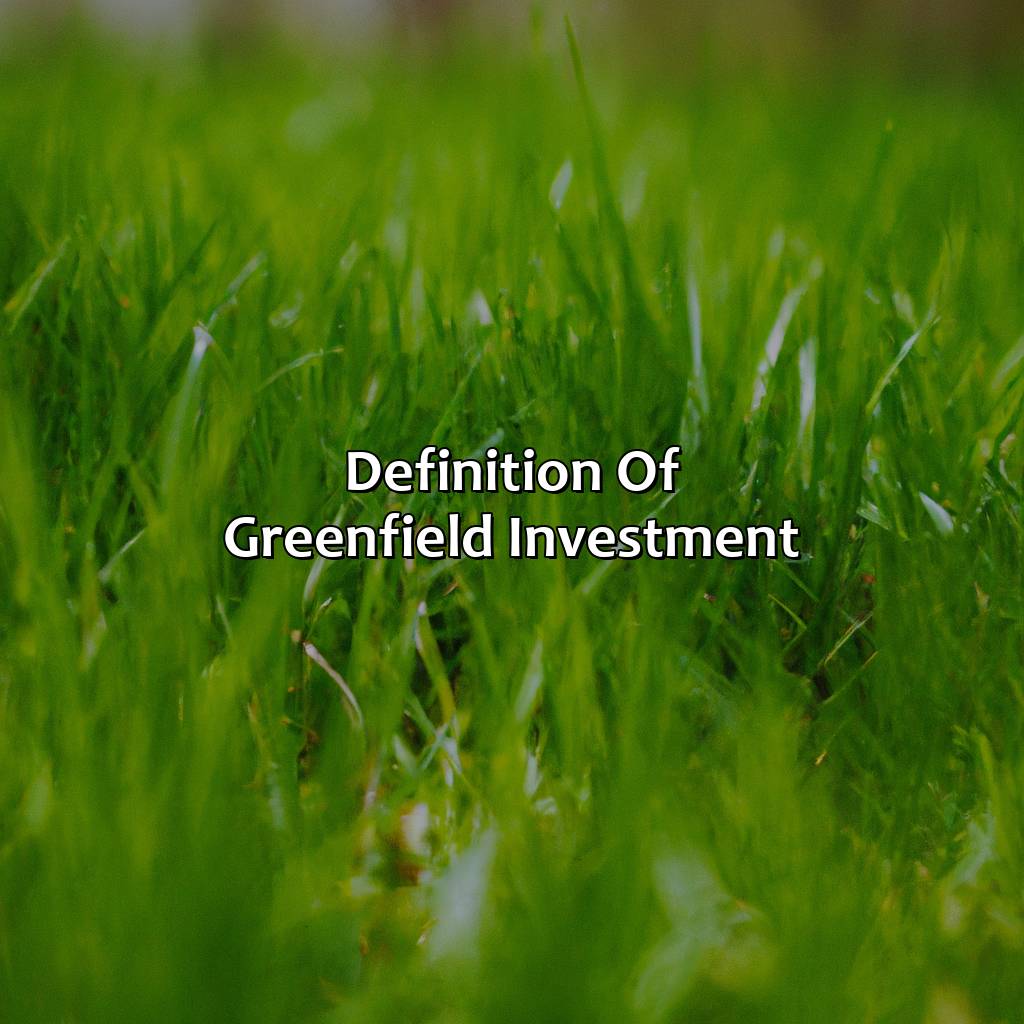 Definition of Greenfield Investment-what is a greenfield investment?, 