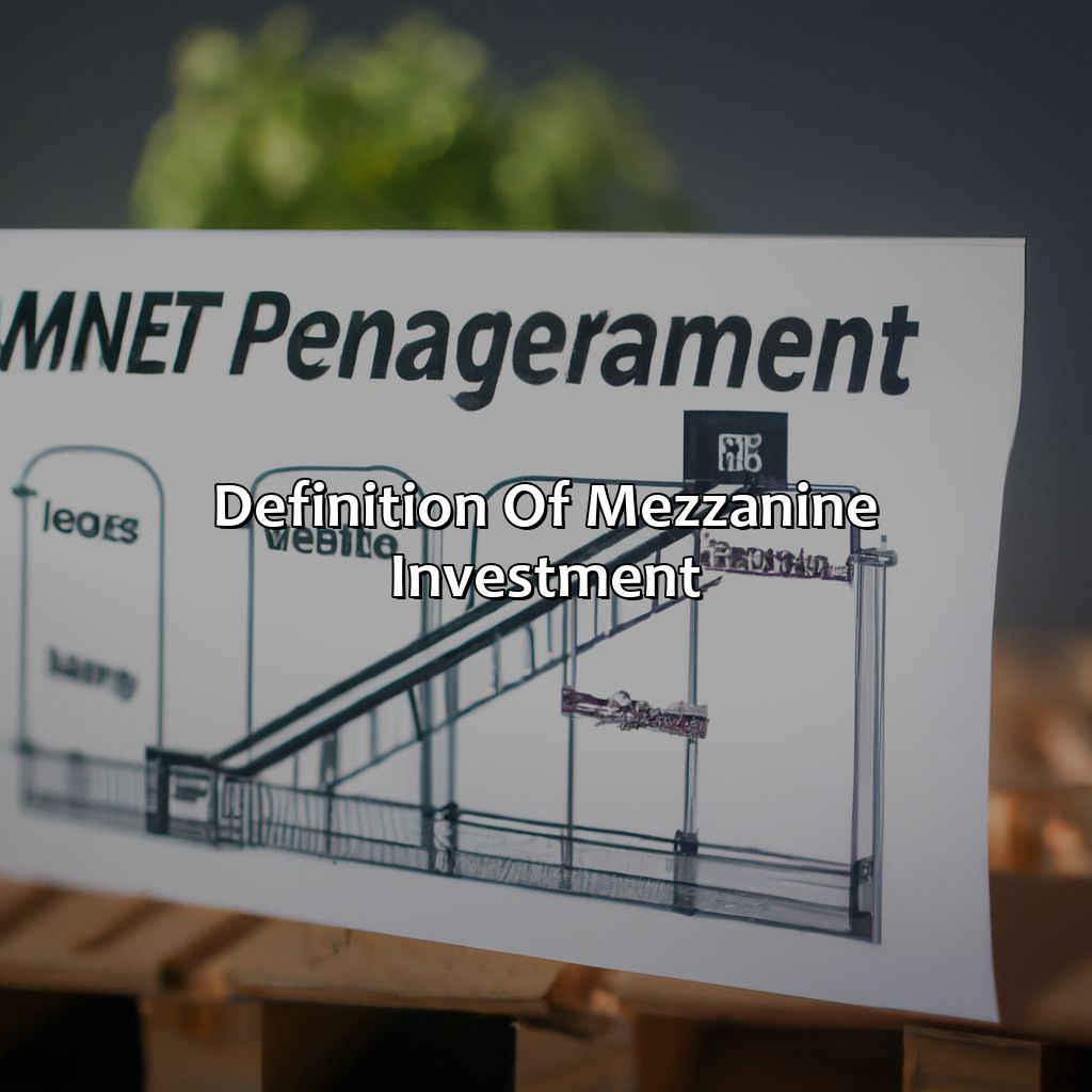 Definition of Mezzanine Investment-what is a mezzanine investment?, 