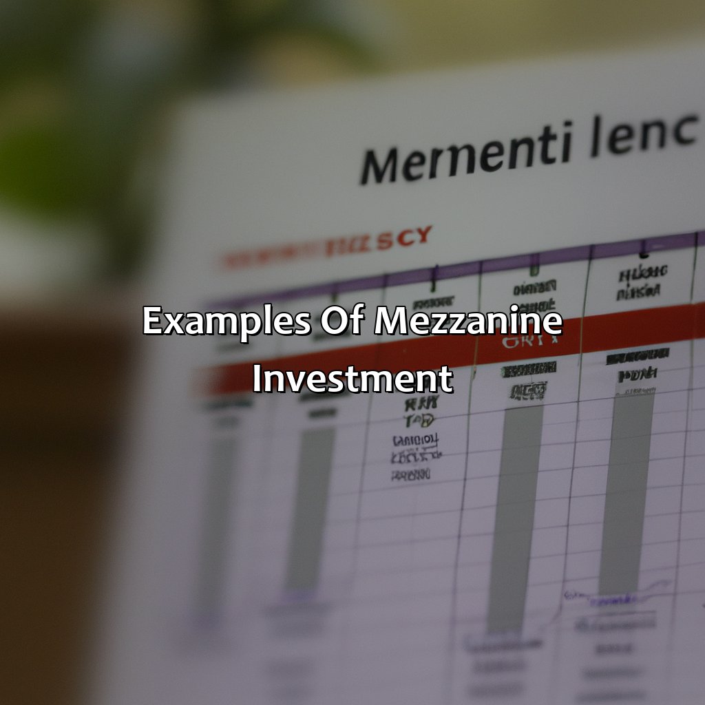 Examples of Mezzanine Investment-what is a mezzanine investment?, 