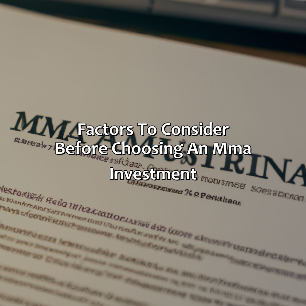 Factors to Consider Before Choosing an MMA Investment-what is a mma investment?, 