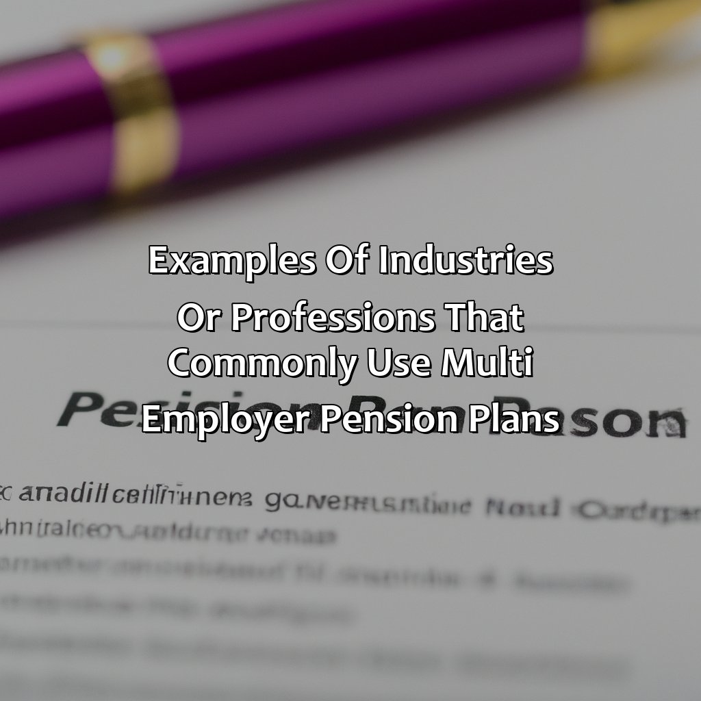 Examples of industries or professions that commonly use multi employer pension plans-what is a multi employer pension plan?, 