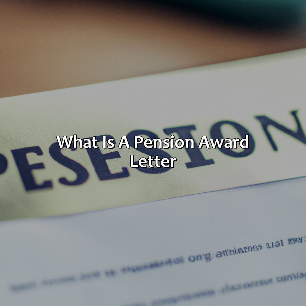 What is a pension award letter?-what is a pension award letter?, 