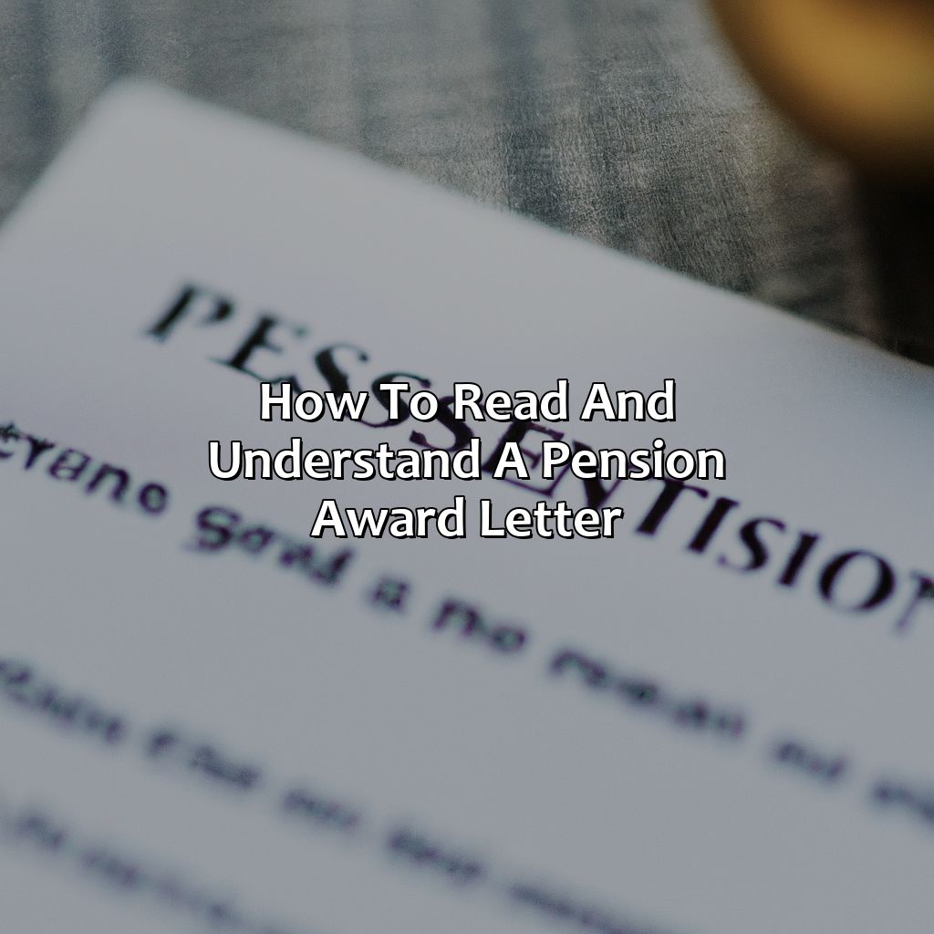 How to Read and Understand a Pension Award Letter-what is a pension award letter?, 